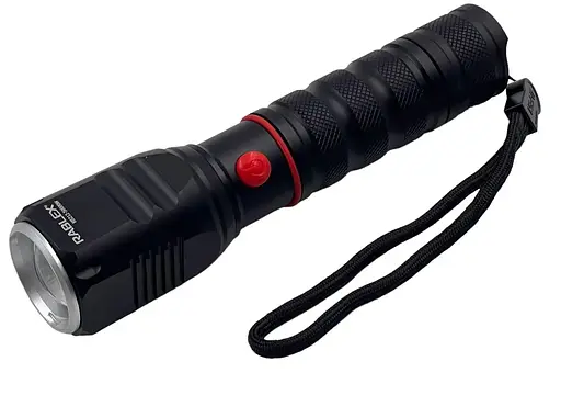 Ручной фонарь RB-212 алюминиевый сплав со зумом 3 режима аккумулятор 18650 и батарейки 3 ААА - фото 2