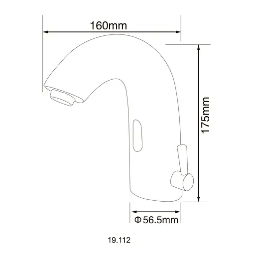 Змішувач сенсорний для умивальника HOTEC 19.112-DC/AC - фото 4