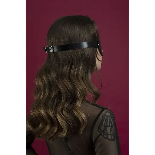 Маска на глаза Feral Feelings - Blindfold Mask, натуральная кожа, черная - фото 3