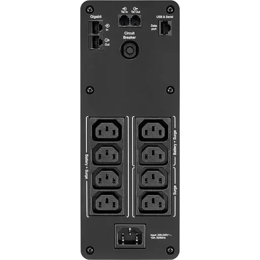 Источник бесперебойного питания APC 1600 ВА / 960 Вт / 9 А*ч (BR1600SI) - фото 2