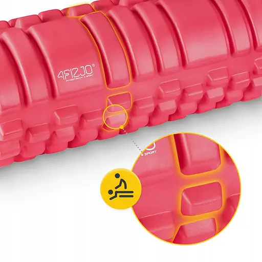 Массажный ролик 4FIZJO 33 x 14 см (валик, роллер) Pink (P-5907739310088) - фото 7