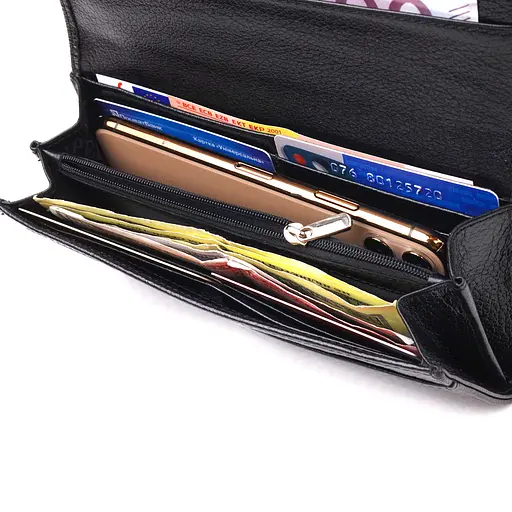 Женский кожаный кошелек Canpellini 19х9.2х2 см acs0025133 - фото 4