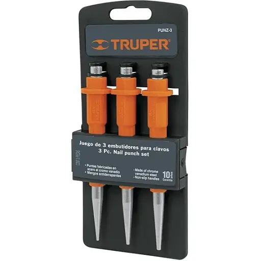 Набор пробойников Truper Cr-V 3 шт. (PUNZ-3) - фото 1