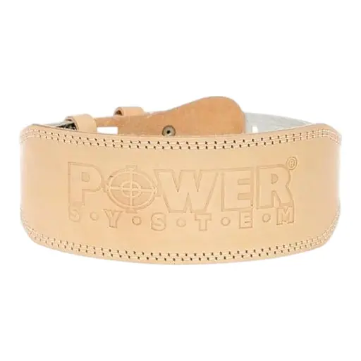 Пояс для тяжелой атлетики из натуральной кожи Power System PS-3000, Beige, S