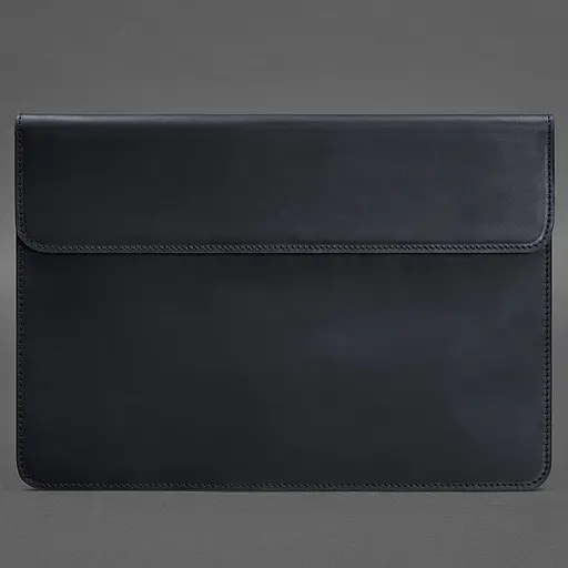 Шкіряний чохол-конверт BlankNote на магнітах для MacBook 15 дюйм Синій Crazy Horse - фото 3