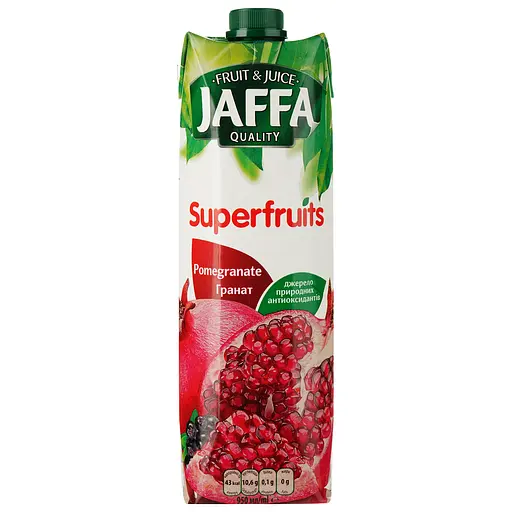 Упаковка нектару Jaffa Superfruits Гранатовий 11.4 л (950 мл х 12 шт.) - фото 2