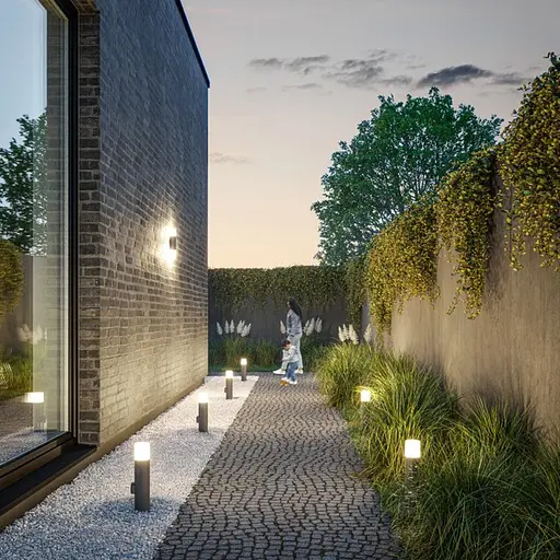 Світильник садовий з розеткою CORTA-P E27 IP44 40 см графіт | Line F | Арт. OS-CORP40G-30 - фото 4