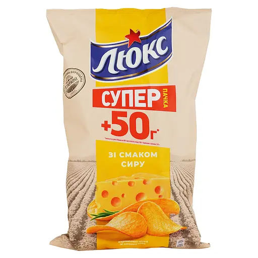 Чипсы Люкс со вкусом сыра 183 г (609679)