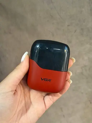 Мужская электробритва VGR V-345 аккумуляторная роторная водонепроницаемая мини бритва IPX7 5Вт Красный/Черный - фото 5