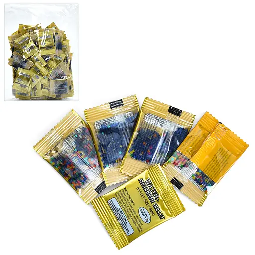 Пули водяные, 2 г, синие, 100 шт. в упаковке, 4x6 см