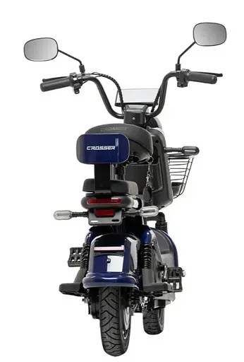 Електроскутер Двомісний Crosser CR2 (800W, 60V, 24Ah, графенові АБК) Синій - фото 6