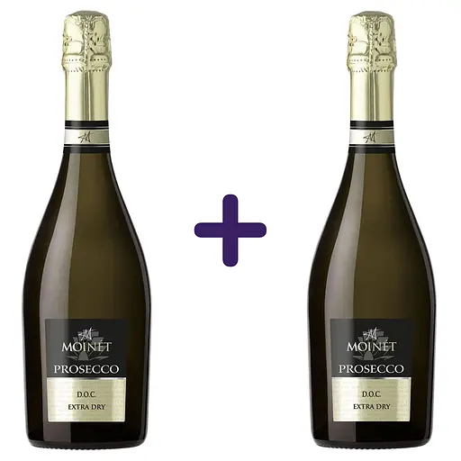 Вино ігристе Moinet Prosecco DOC біле екстра сухе  1.5 л (2 шт. х 0.75 л) - фото 1