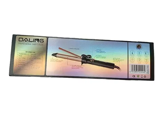 Плойка Daling DL‑5256 с керамическим покрытием 33Вт LED-индикатор Черный с золотом - фото 3