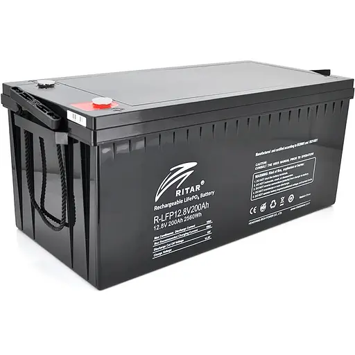 Аккумуляторная батарея Ritar LiFePO4 12,8V 200Ah 2560Wh ( 522 х 240 х 219 (224) ) Q1