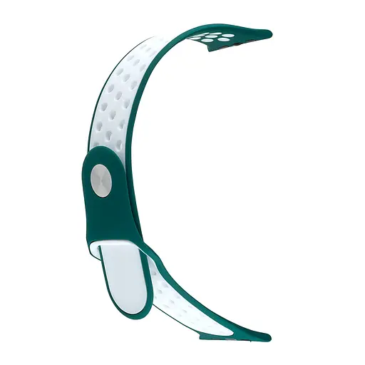 Ремінець Apple Watch Nike Sport 42/44/45/46/49 мм Темно-зелений/Білий L - фото 2