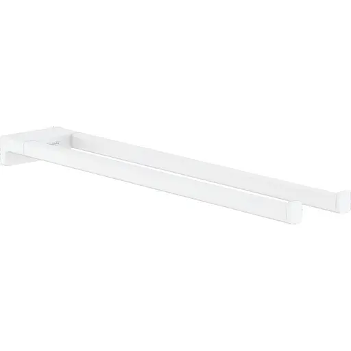 Тримач для рушника Hansgrohe AddStoris 44.5 см подвійний нерухомий Matt White 41770700 Білий матовий - фото 1