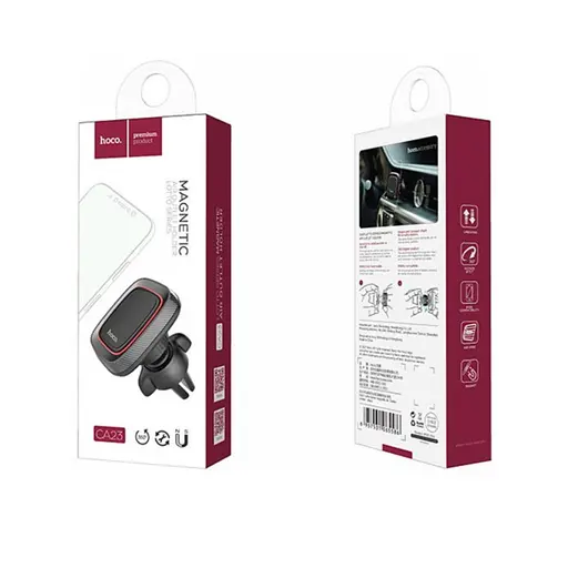 Холдер Hoco CA23 Lotto series magnetic air outlet holder Черный - фото 2