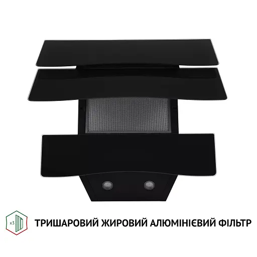 Вытяжка декоративная наклонная Perfelli DNS 6482 D 850 BL LED - фото 5