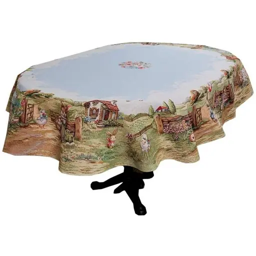 Скатерть Прованс Настроение овальная 136х240 см (44266) - фото 1