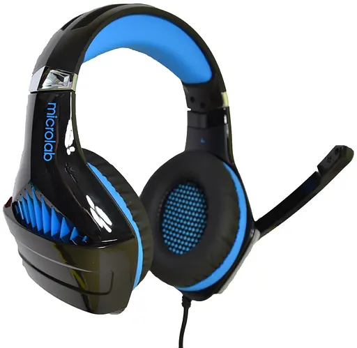 Гарнитура Microlab G6, 3,5 мм + USB, черно-синяя