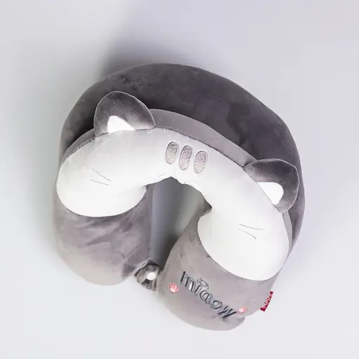 Подушка для шиї Miaow U-подібна подвійна сірий HP-56-27G - фото 3