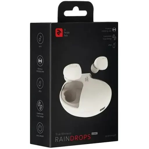 Наушники TWS 2E RainDrops Light True Wireless Waterproof Mic-EBTWRDLWT White (2E-EBTWRDLWT) - фото 6
