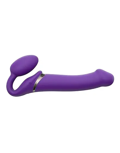 Страпон Strap-On-Me Vibrating L, 19 см (фіолетовий)