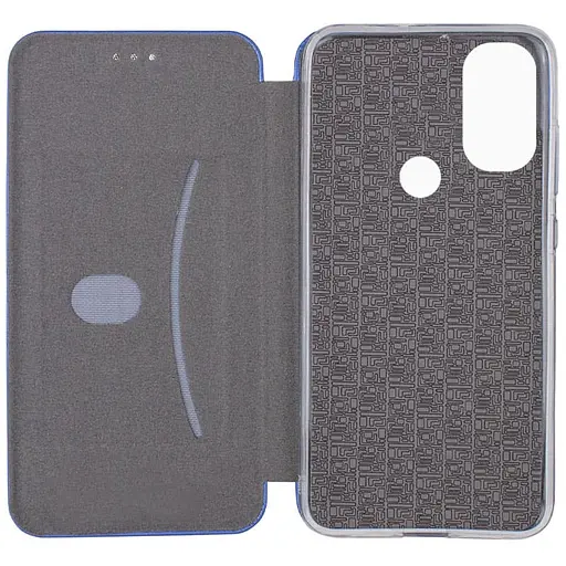 Кожаный чехол-книга Classy для Motorola Moto E40 Синий - фото 3