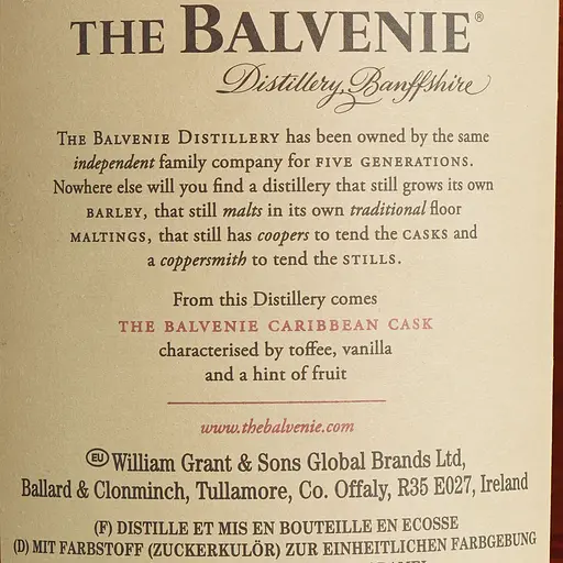Віскі Balvenie Carribean Cask 14 Year Old 43% 0.7 л з двома келихами в подарунковій коробці - фото 9