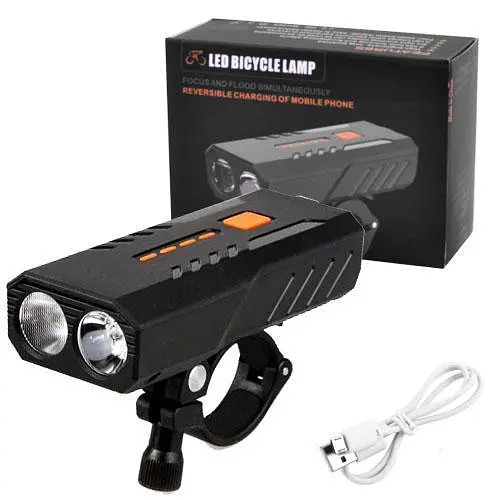 Велосипедный фонарь + Power Bank BC25Pro-2XPE + microUSB + 3 режима - фото 6