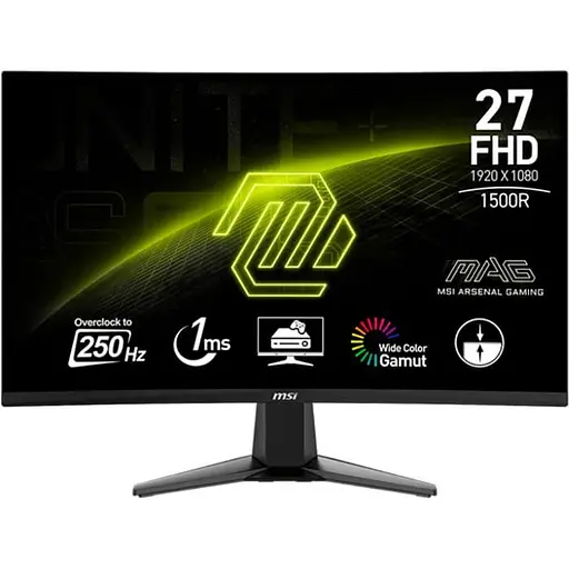 Монітор 27" MSI MAG 27C6X Curved FHD VA 250Hz (MAG 27C6X) - фото 1