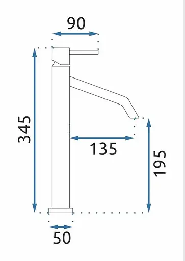Змішувач для умивальника Rea Level brushed gold високий REA-B6217 Золотий - фото 5