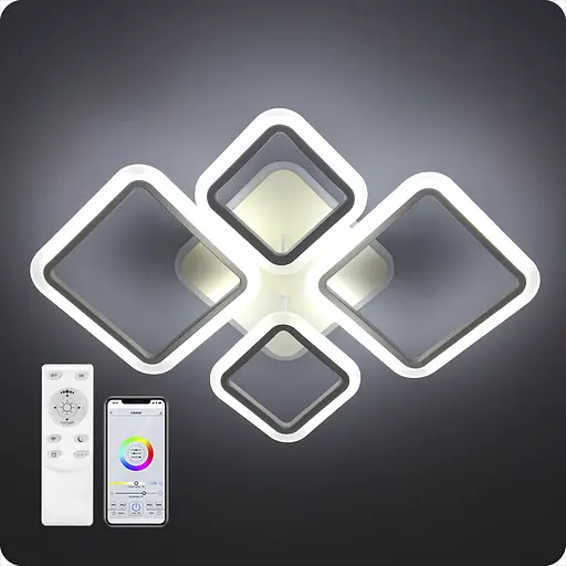 Люстра світлодіодна 517 Xlight RGB з пультом 90Вт Білий (02032) - фото 3