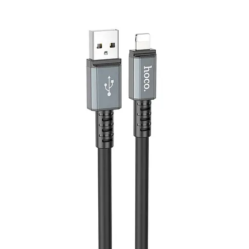 Кабель Hoco Lightning Strength charging data cable X85, 1 метр чорний