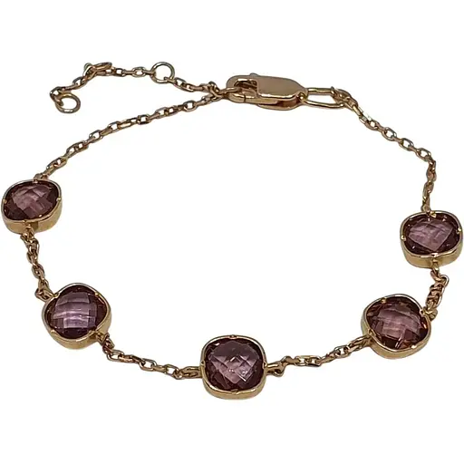 Золотой браслет Империя золота с марсалой. БС676.17103Н