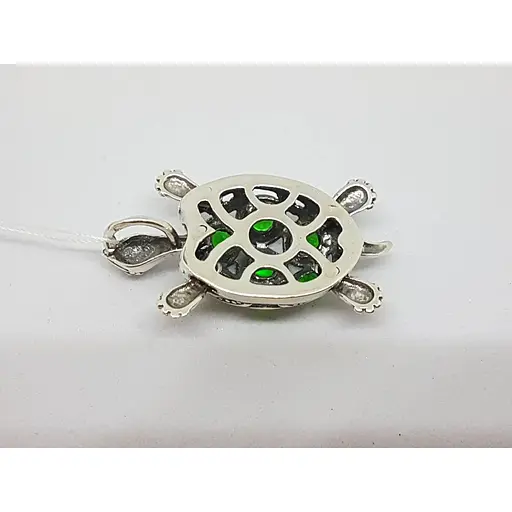 Срібна підвіска Premium Тортіла. 3105 Білий - фото 3