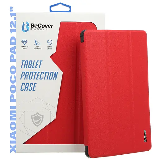 Чехол для планшета BeCover Smart Case Xiaomi Poco Pad 12.1" Red (711564) - фото 1