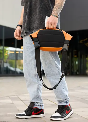 Сумка через плечо бананка Sambag Flex оранжевая 30×17×10 см (85351029m) - фото 7