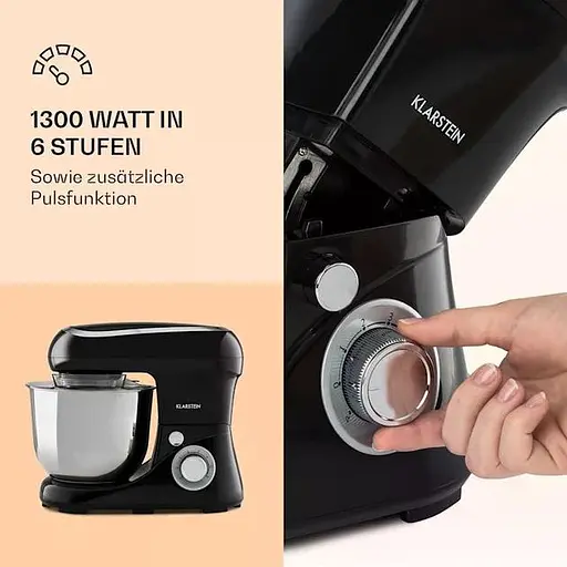 Кухонный комбайн тестомис Klarstein Bella Pico 2G черный (10036470)  - фото 4