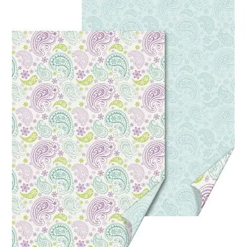 Папір з малюнком "Пейслі" двосторонній Пастель 21х31см 200г/м2 Heyda