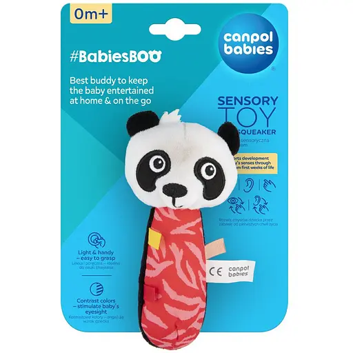 Мягкая сенсорная игрушка Canpol babies BabiesBoo Панда с пищалкой (68/095_panda) - фото 2