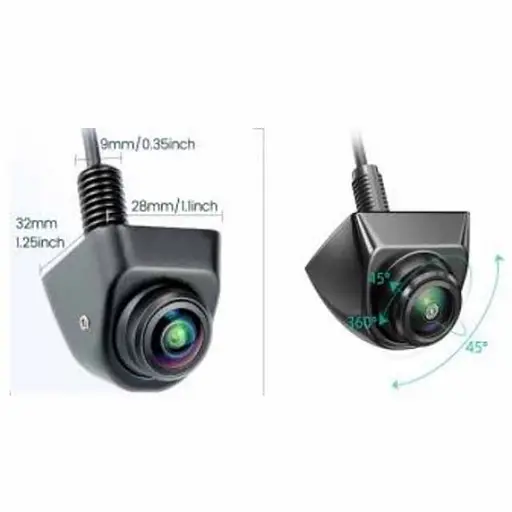 Камера заднего вида E305 AHD 1920x1080p объектив «рыбий глаз» Черный - фото 2