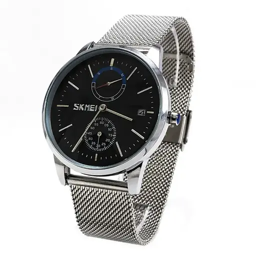 Наручний годинник чоловічий Skmei 9182 Silver Black, 9182SIBK (18400) - фото 3