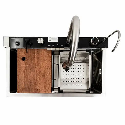 Кухонна мийка 75x45М сатин Platinum Handmade Водоспад, Satin - фото 8