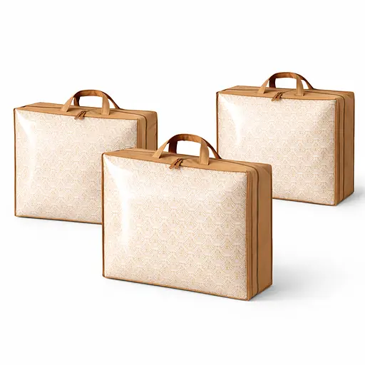 Набір сумок-органайзерів для речей ORGANIZE S 3 шт (бежевий) - фото 3