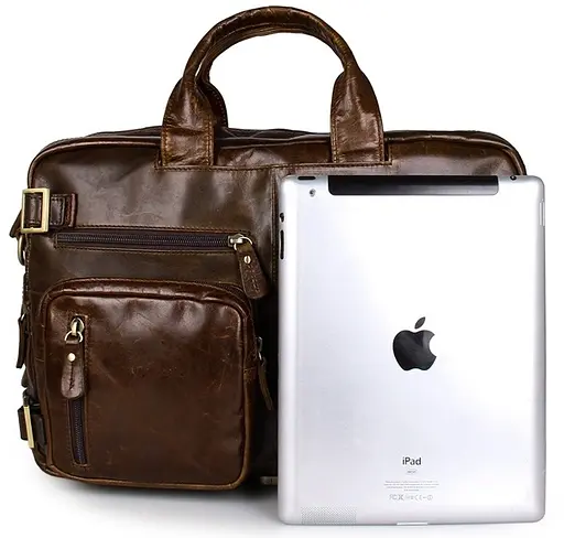 Чоловіча шкіряна сумка Vintage 39,5х29х13 см sum0013931 - фото 4