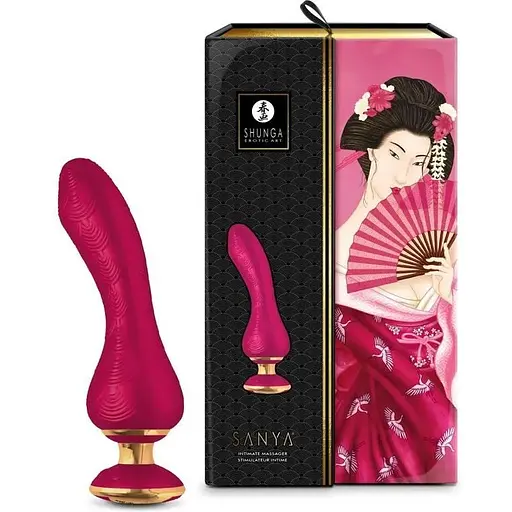 Вибратор для точки G Shunga Sanya Raspberry гибкий ствол - фото 7