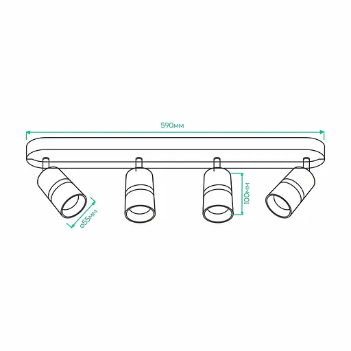 Спот Ardero ML312-4 BAMBOO під лампу білий золото - фото 2