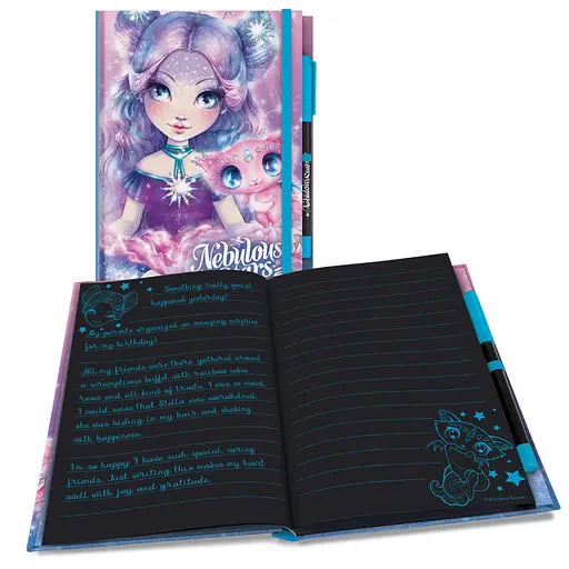 Блокнот черные листы Делюкс Небулия Nebulous Stars 11583-1 с ручкой - фото 2