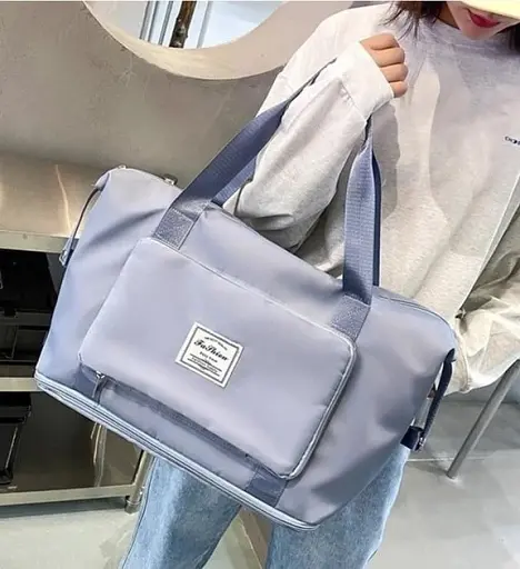 Дорожная сумка для путешествий для ручной клади Голубой цвет 42*28см (+12 см)*22см - фото 2